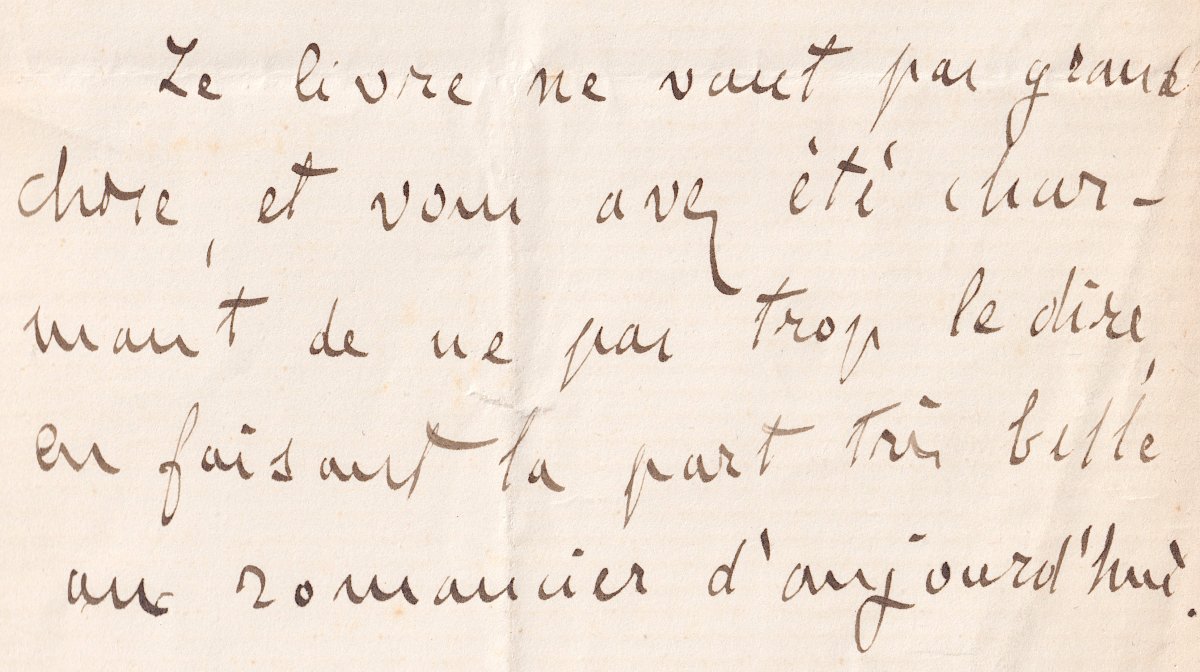 Émile ZOLA - Touché par la clémence sur son deuxième roman - Lettre autographe signée 1889-photo-3