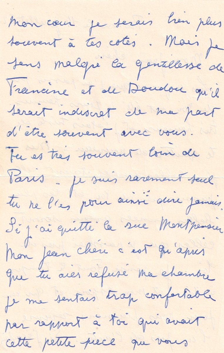 JEAN MARAIS à JEAN COCTEAU - Lettre d'amour autographe signée 1952 -photo-3