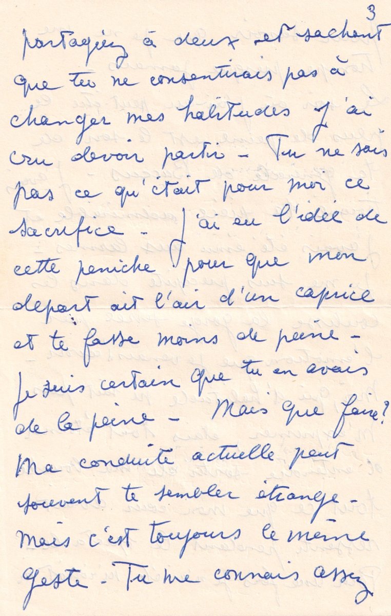JEAN MARAIS à JEAN COCTEAU - Lettre d'amour autographe signée 1952 -photo-4