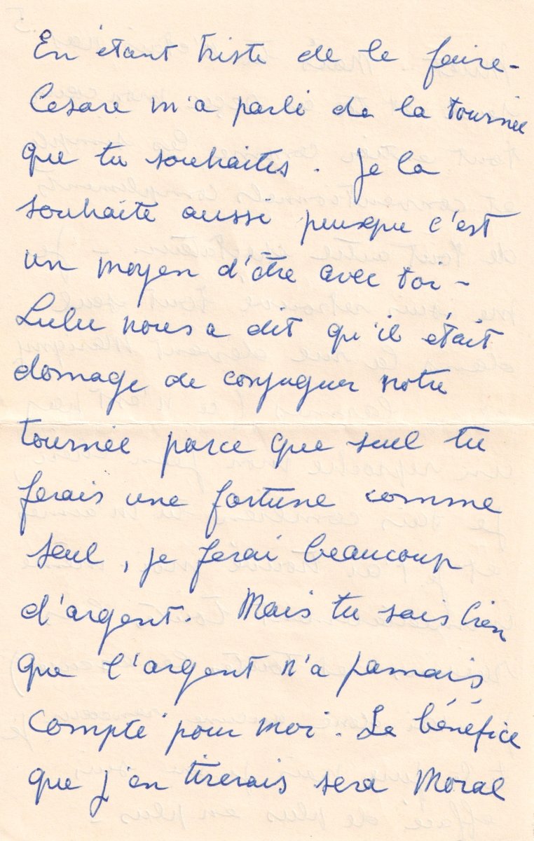 JEAN MARAIS à JEAN COCTEAU - Lettre d'amour autographe signée 1952 -photo-3
