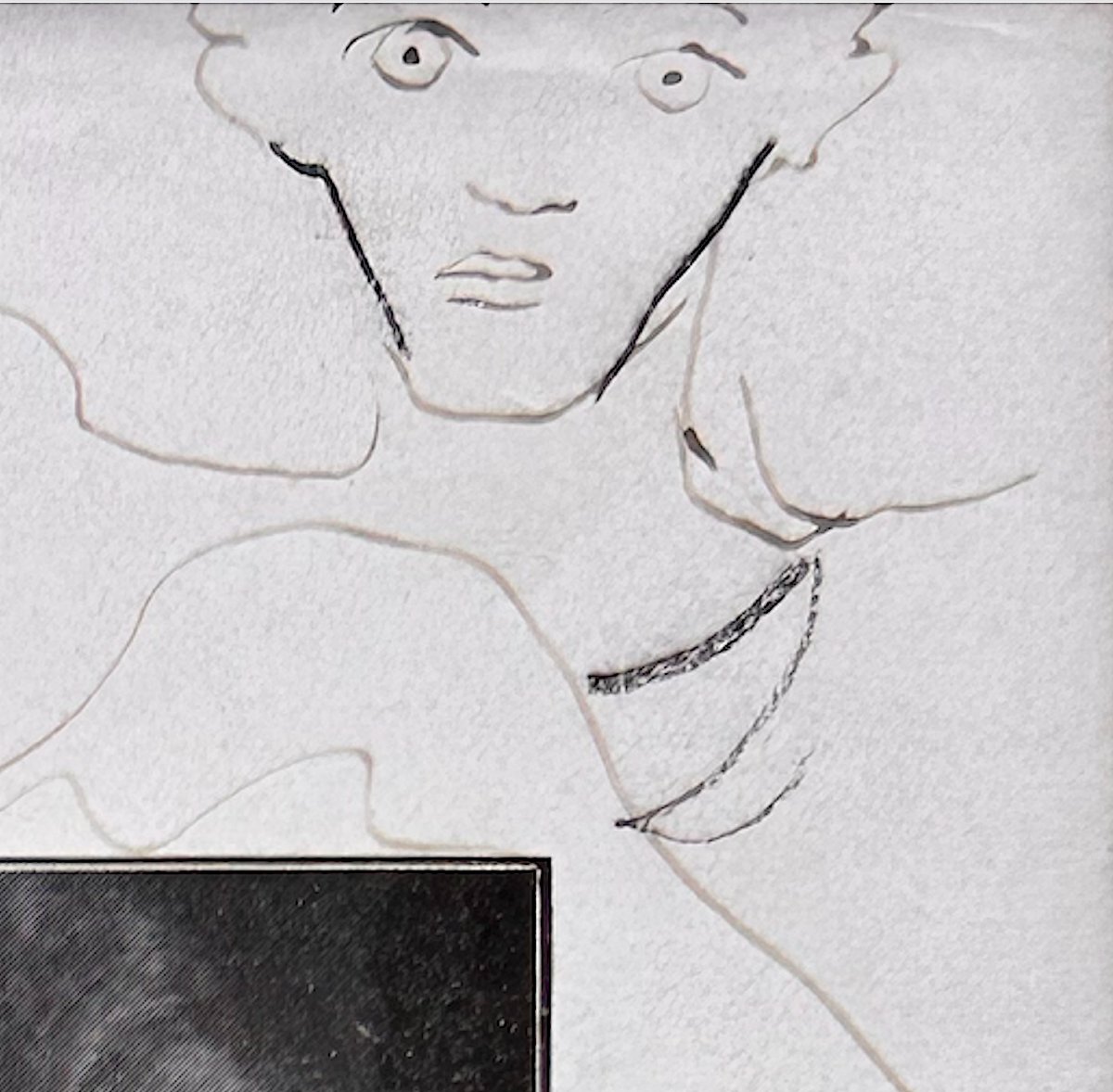 Jean COCTEAU  - Portrait signé enrichi d'un double dessin - 1938-photo-3