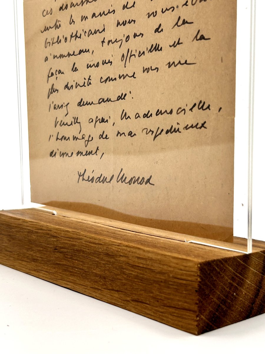 Théodore MONOD - Lettre autographe signée Muséum National d’Histoire Naturelle, Dakar IFAN-photo-3