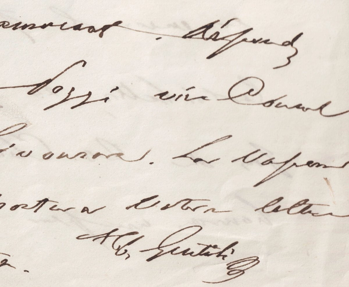 Stendhal - Autograph Letter Signed During The Last Year Of His Life, Civitavecchia, Italy, 1841 -photo-3