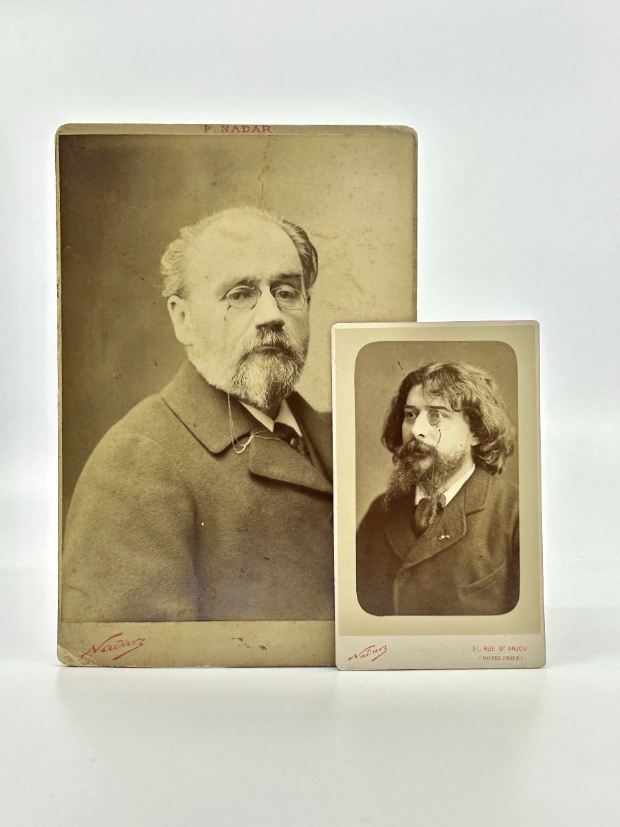 Émile ZOLA - Grand photographie d'époque par Nadar - Format cabinet -photo-2