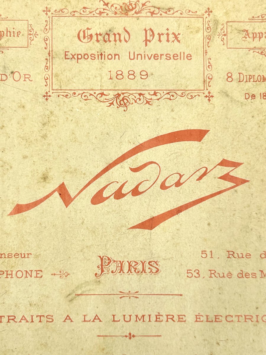 Émile ZOLA - Grand photographie d'époque par Nadar - Format cabinet -photo-1