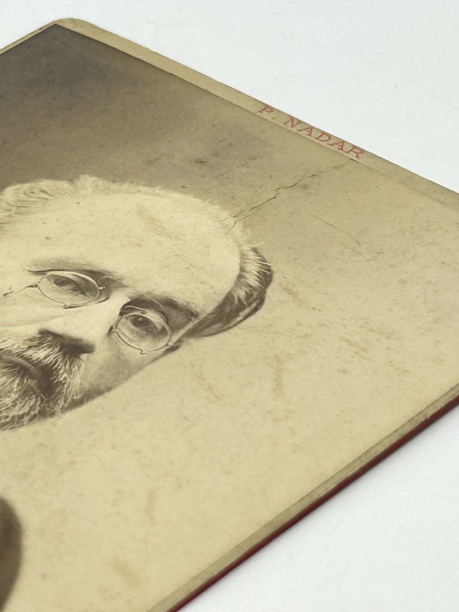 Émile ZOLA - Grand photographie d'époque par Nadar - Format cabinet -photo-2