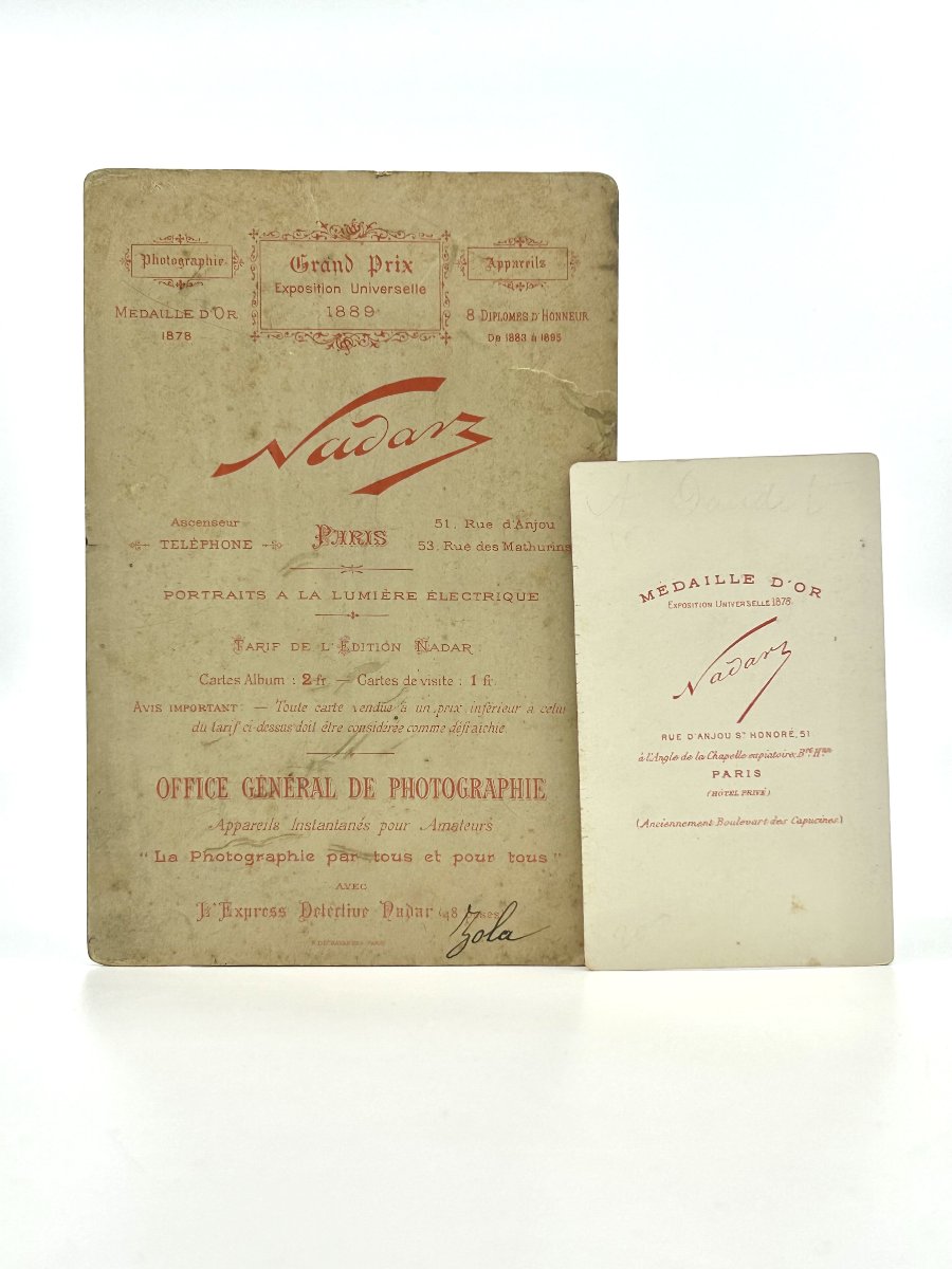 Émile ZOLA - Grand photographie d'époque par Nadar - Format cabinet -photo-3