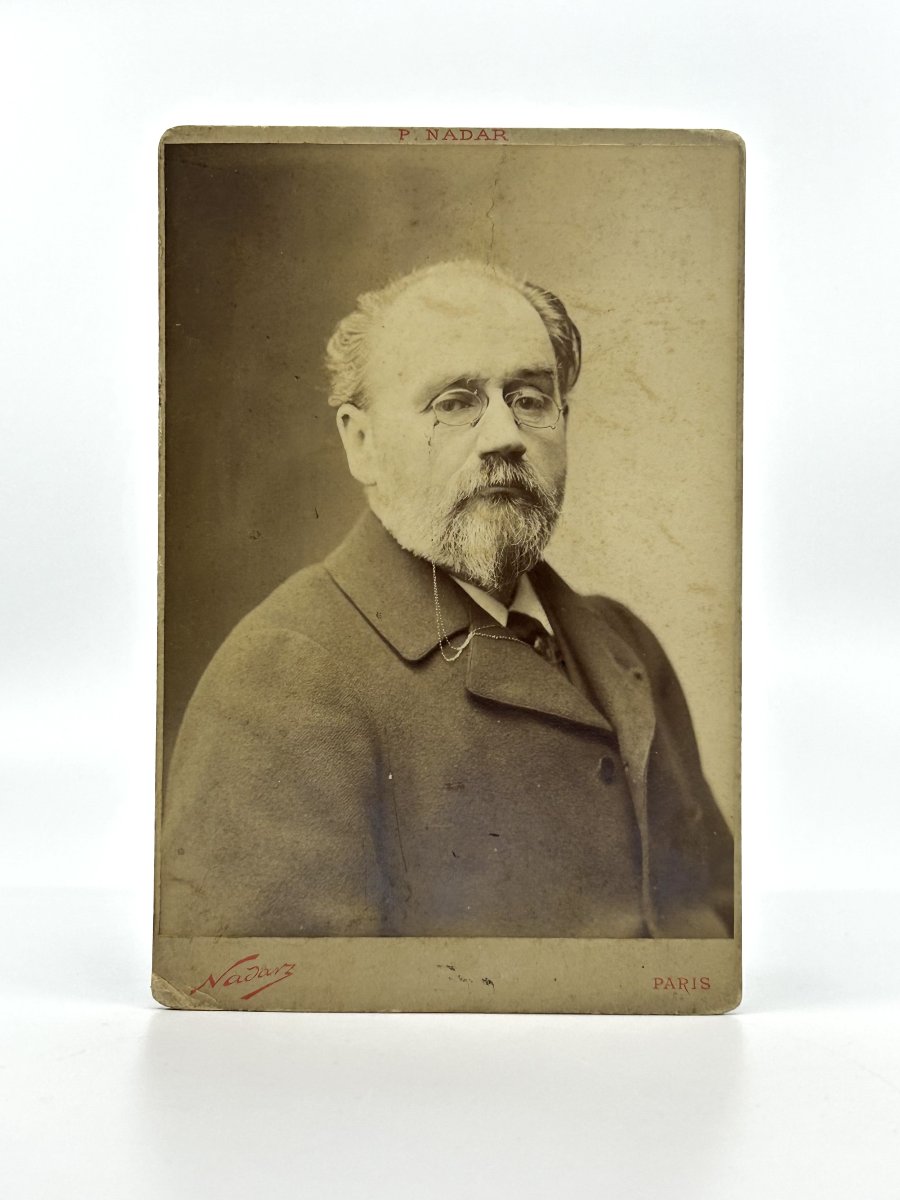 Émile ZOLA - Grand photographie d'époque par Nadar - Format cabinet 