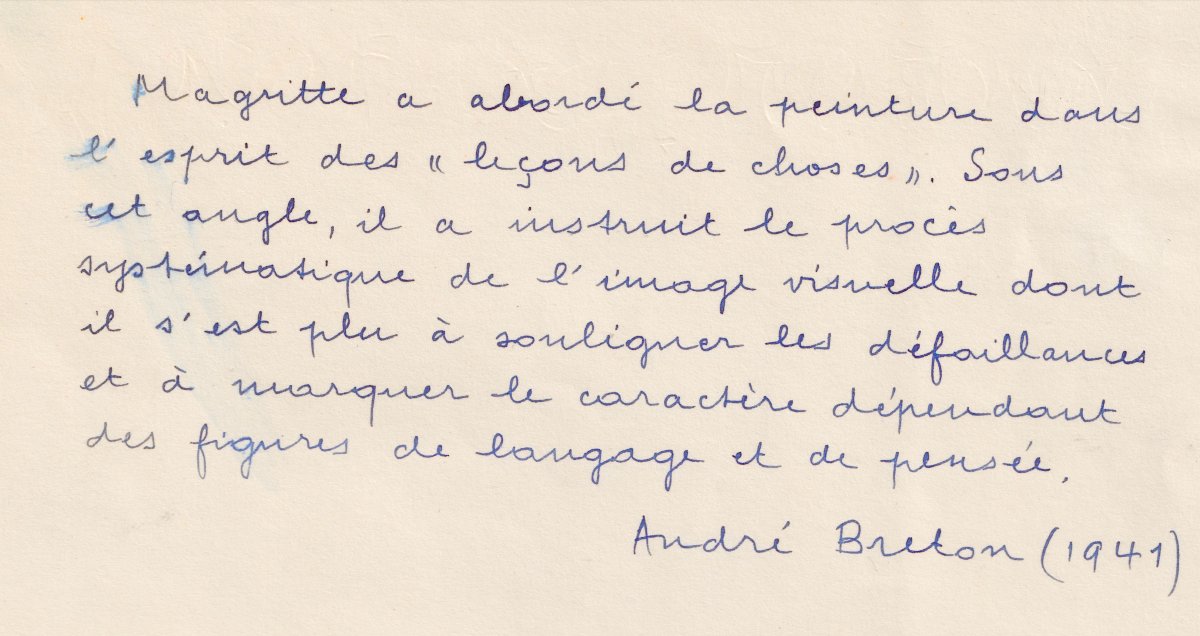 André Breton Describes Magritte's Painting; Signed, Handwritten Manuscript.-photo-2