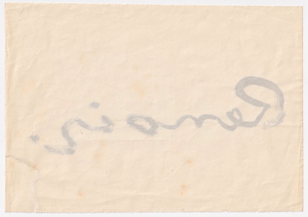 Auguste RENOIR -  Grande signature autographe exécutée à la gouache noire. 1918-photo-3