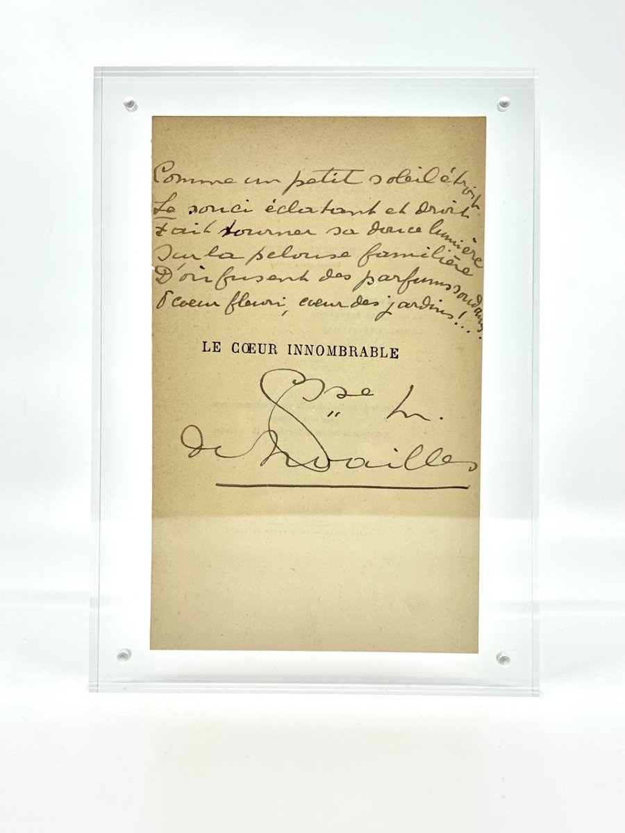 Anna de NOAILLES - Poème autographe signé. -photo-1