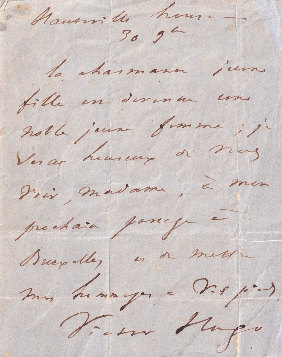 Victor Hugo - Autograph Letter Signed From Hauteville House - Guernsey - Brussels - 1868-photo-2