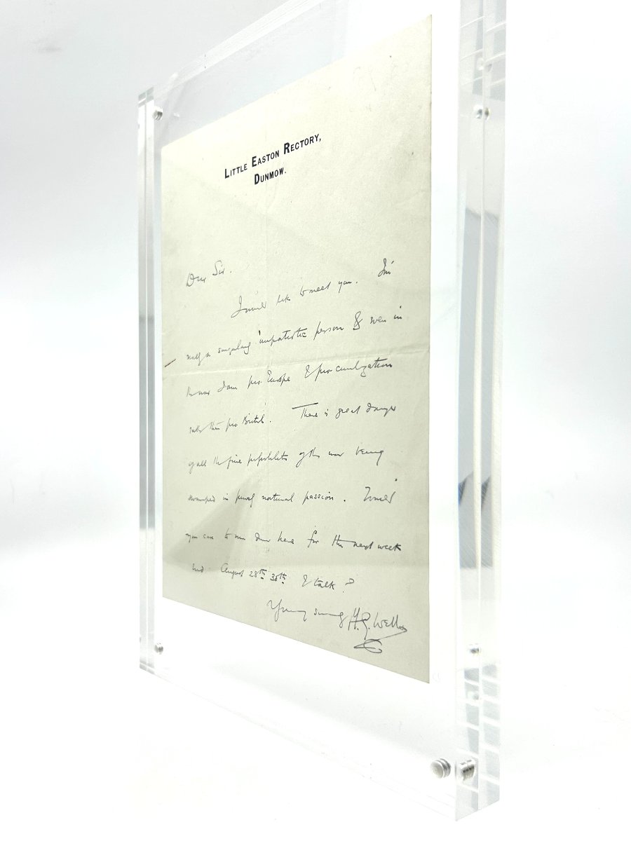 H. G. WELLS  Lettre autographe signée de 1914, son patriotisme, le nationalisme et la guerre -photo-6