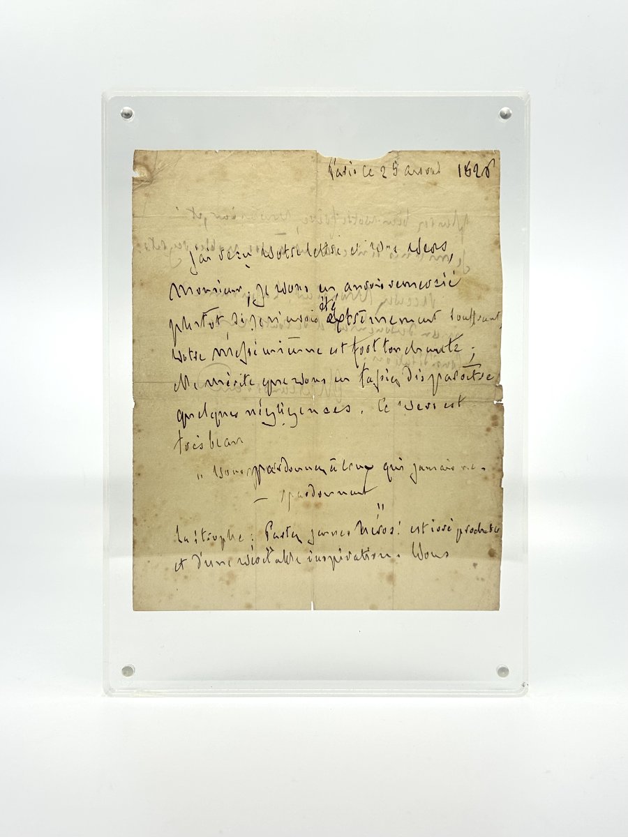 Chateaubriand - Signed Autograph Letter - Highlights The Beauty Of Christian Forgiveness. Christianity.-photo-1