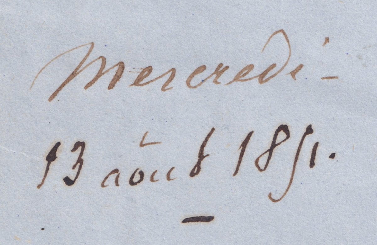 Alexandre Dumas Takes His First Pleasure Trips - 1851-  Signed Autograph Letter-photo-3