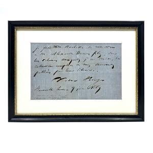 VICTOR HUGO lettre autographe signée à Alexandre Dumas fils - 1867
