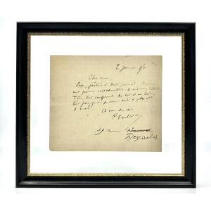 Paul VERLAINE - Dernière lettre autographe signée connue du poête - 2 janvier 1896 - Jules Rais