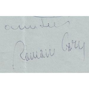 ROMAIN GARY - Lettre autographe signée - Gallimard - Les Racines du Ciel - Juillard - 1955