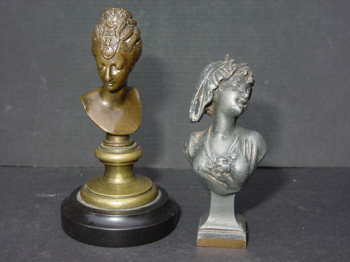 Lot Of Two Small Busts 1900