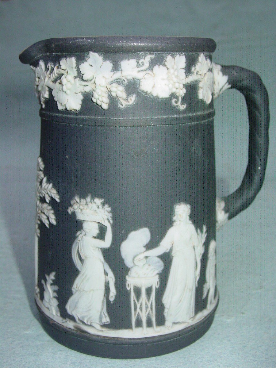 Wedgwood Black Basalt Jasper Pitcher 1860-80 Cream Jug