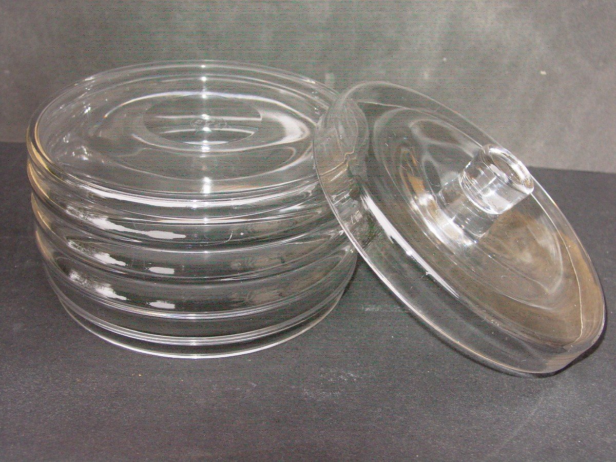 Baccarat Crystal Cookie Box Circa 1950-photo-3