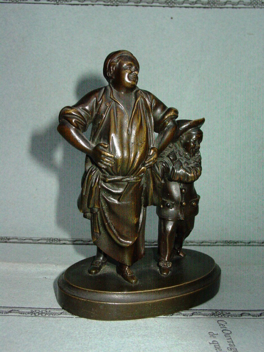 Bronze 1900 "le petit chapardeur" marque fondeur"CC"-photo-2