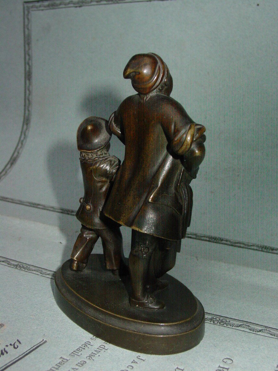 Bronze 1900 "le petit chapardeur" marque fondeur"CC"-photo-2