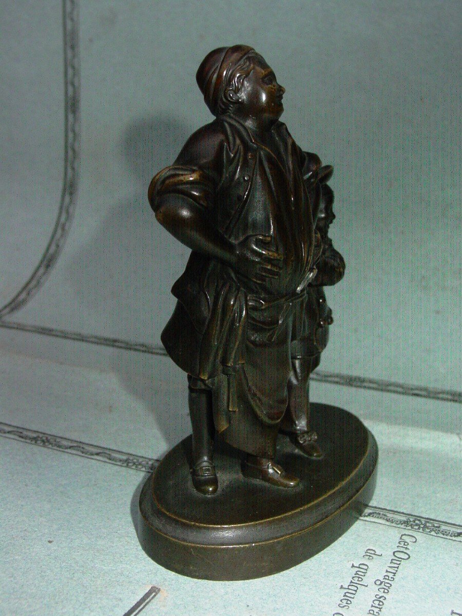 Bronze 1900 "le petit chapardeur" marque fondeur"CC"-photo-3