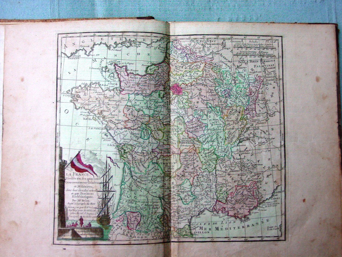 1783 Atlas Of France Divided Into Its Military Governments By Desnos-photo-2