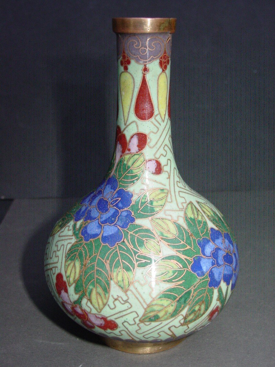 Petit Vase Japon En Cloisonné Vers 1920