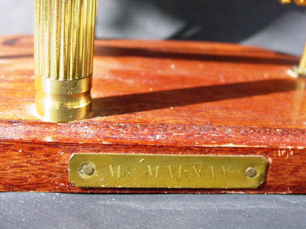 Mechanical Decanter "firma Mickell" Circa 1960 Dedicated To M. Marnay Wine Vinology-photo-2