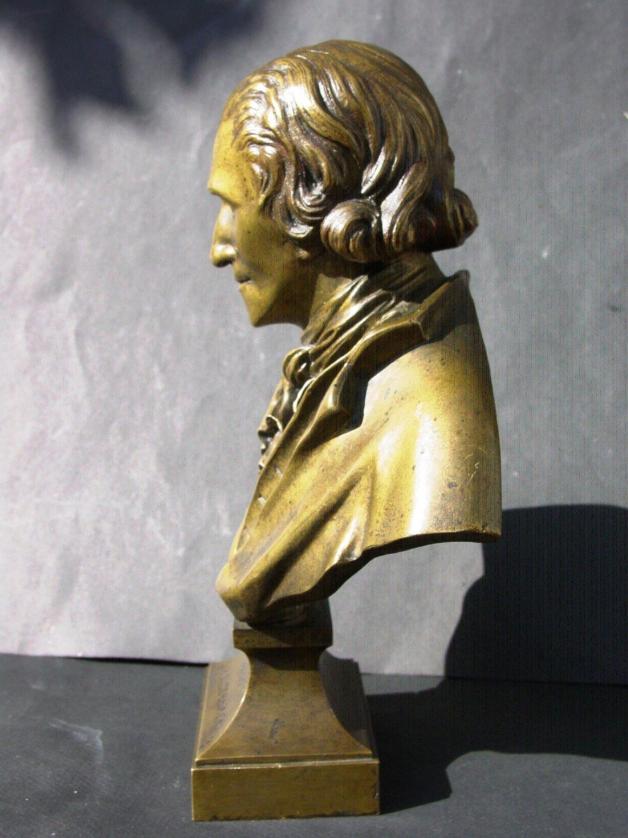 Buste d'écrivain, Penseur:"Dante Alighiéri" 1849 Vassé Delécole-photo-3