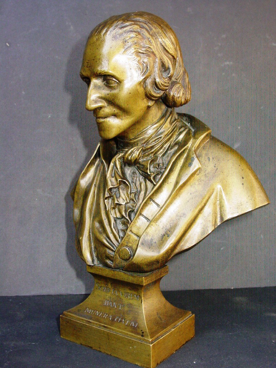 Buste d'écrivain, Penseur:"Dante Alighiéri" 1849 Vassé Delécole-photo-5