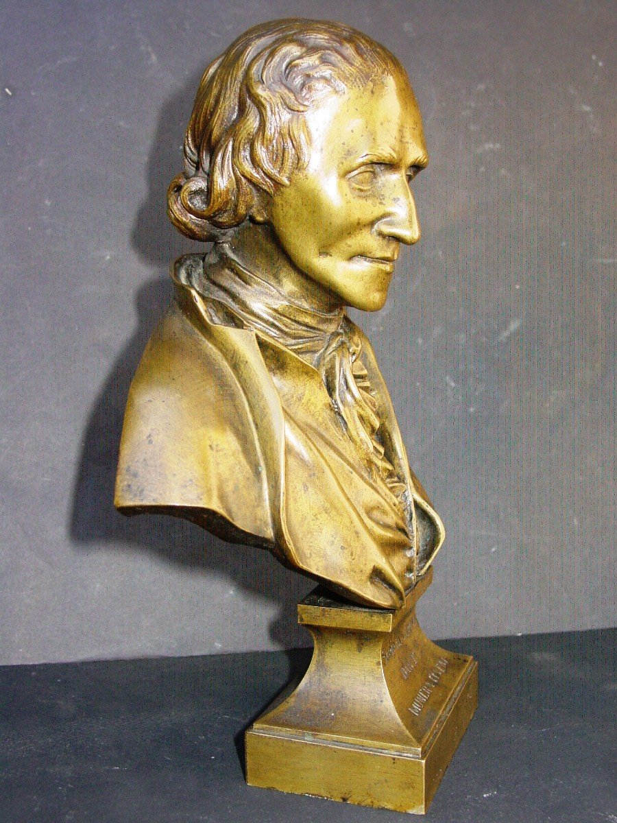 Buste d'écrivain, Penseur:"Dante Alighiéri" 1849 Vassé Delécole-photo-6
