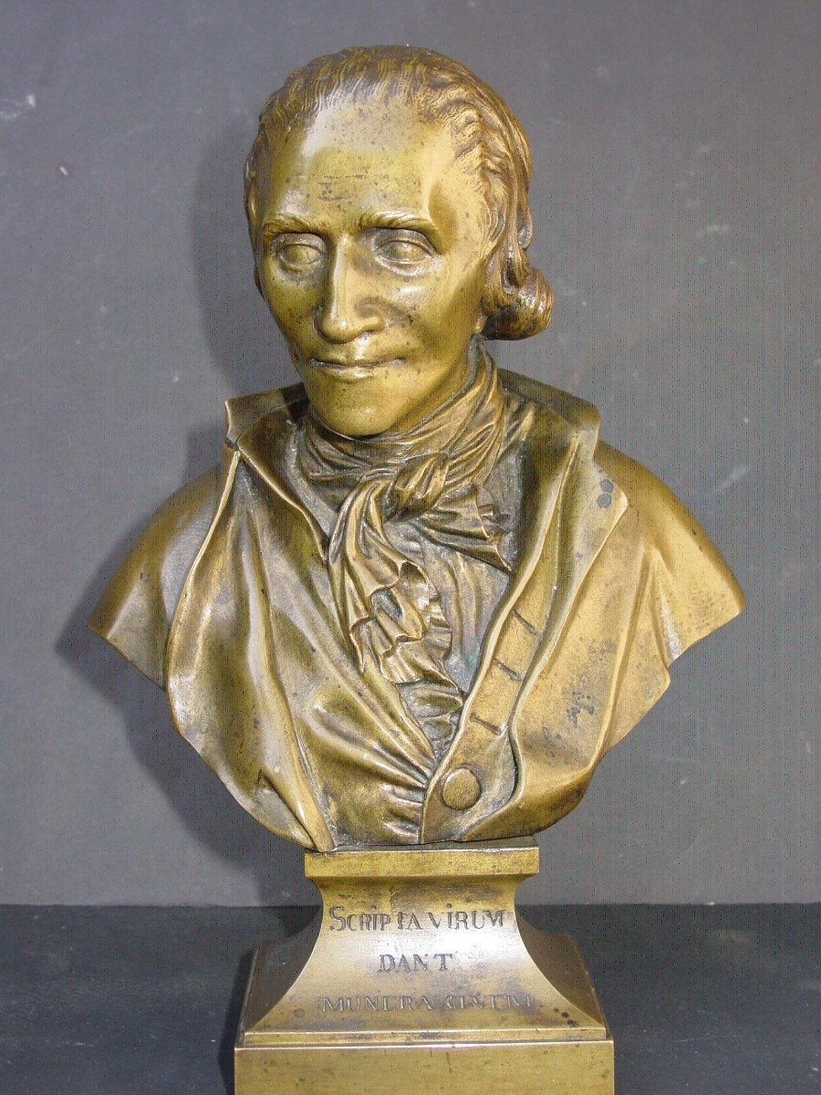 Buste d'écrivain, Penseur:"Dante Alighiéri" 1849 Vassé Delécole-photo-7