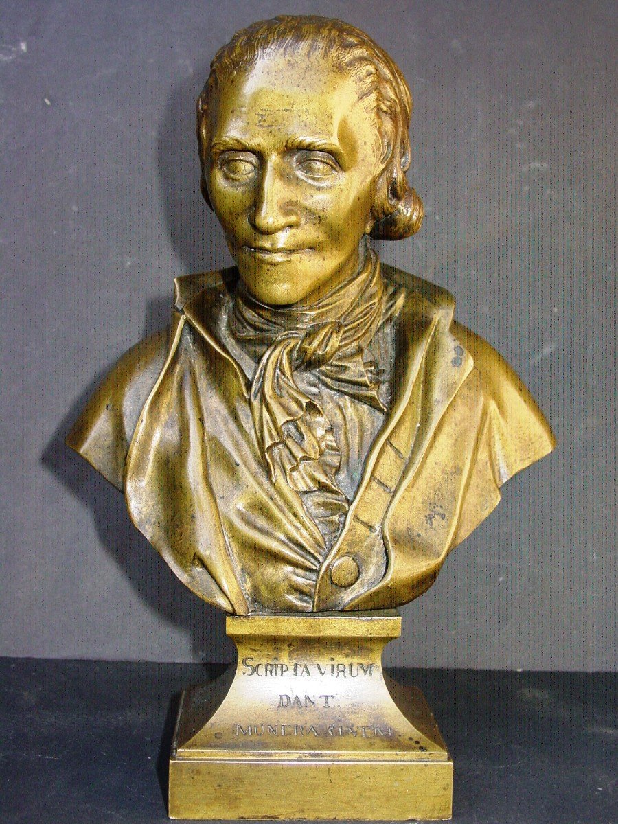 Buste d'écrivain, Penseur:"Dante Alighiéri" 1849 Vassé Delécole