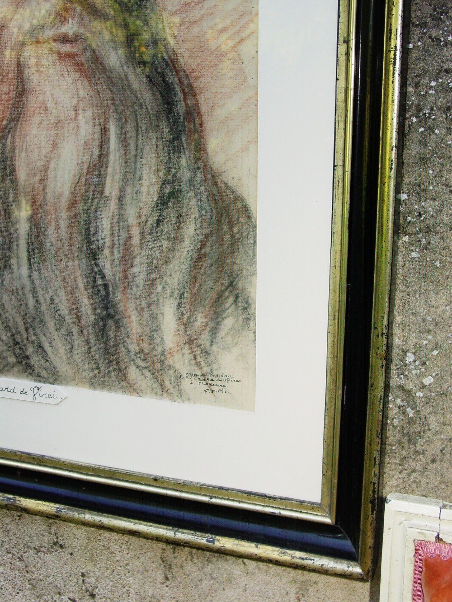 Large Portrait Of Leonardo Da Vinci After The Self-portrait Of Florence-photo-4