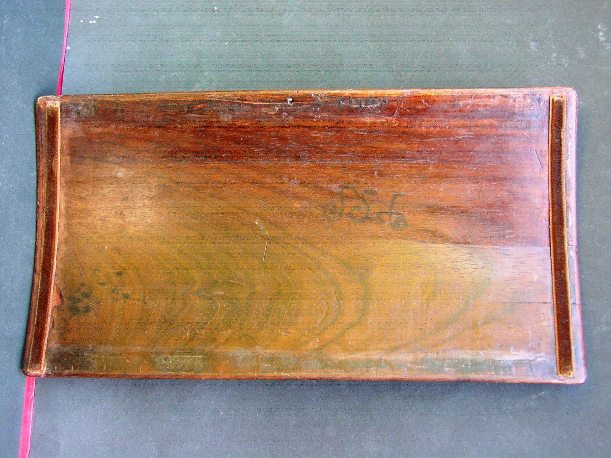 Wood Panel Covered With Nacre Marquetry 19th-photo-1