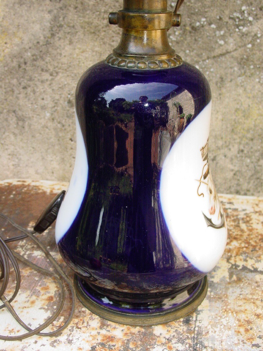 Oil Lamp From The Messageries Maritimes Company-photo-3