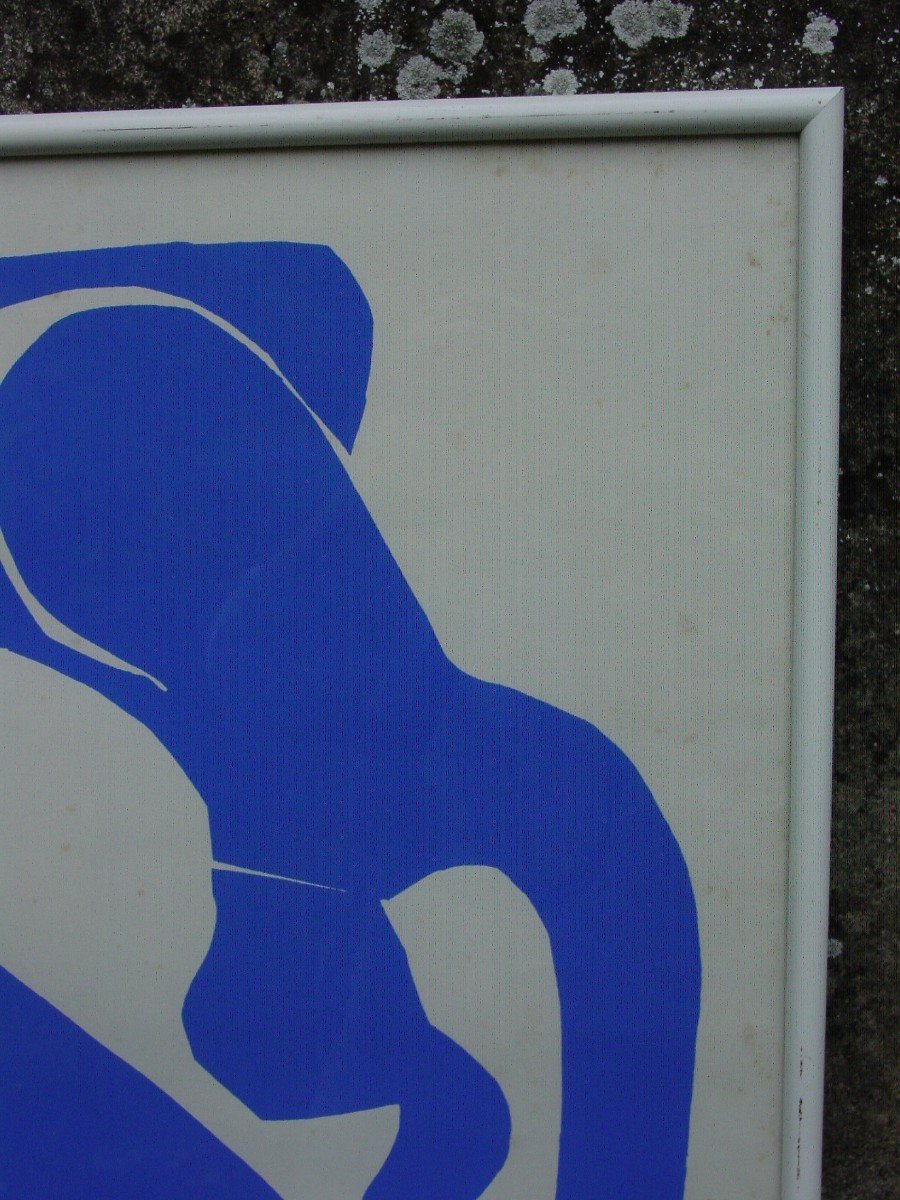 H. Matisse: Estampe Nu Bleu I Encadré d'époque-photo-2