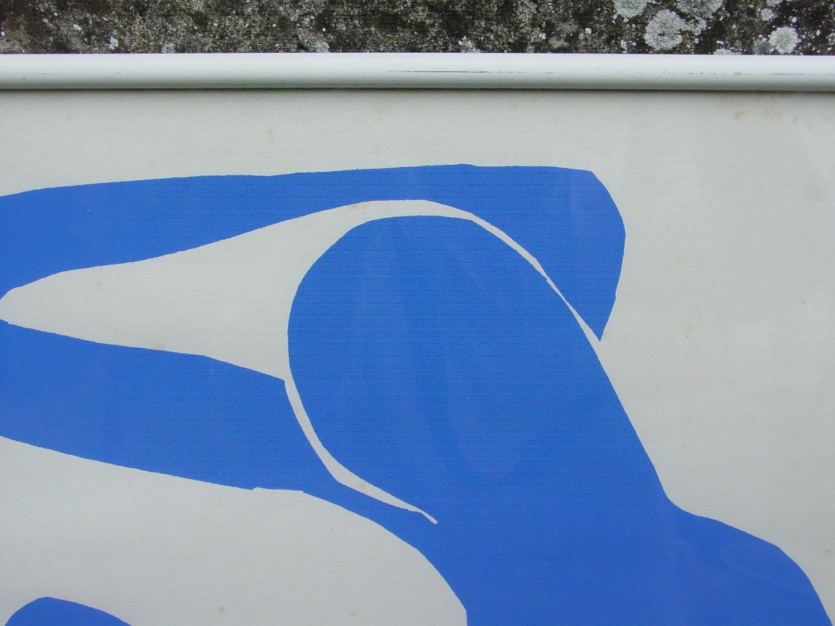 H. Matisse: Estampe Nu Bleu I Encadré d'époque-photo-5