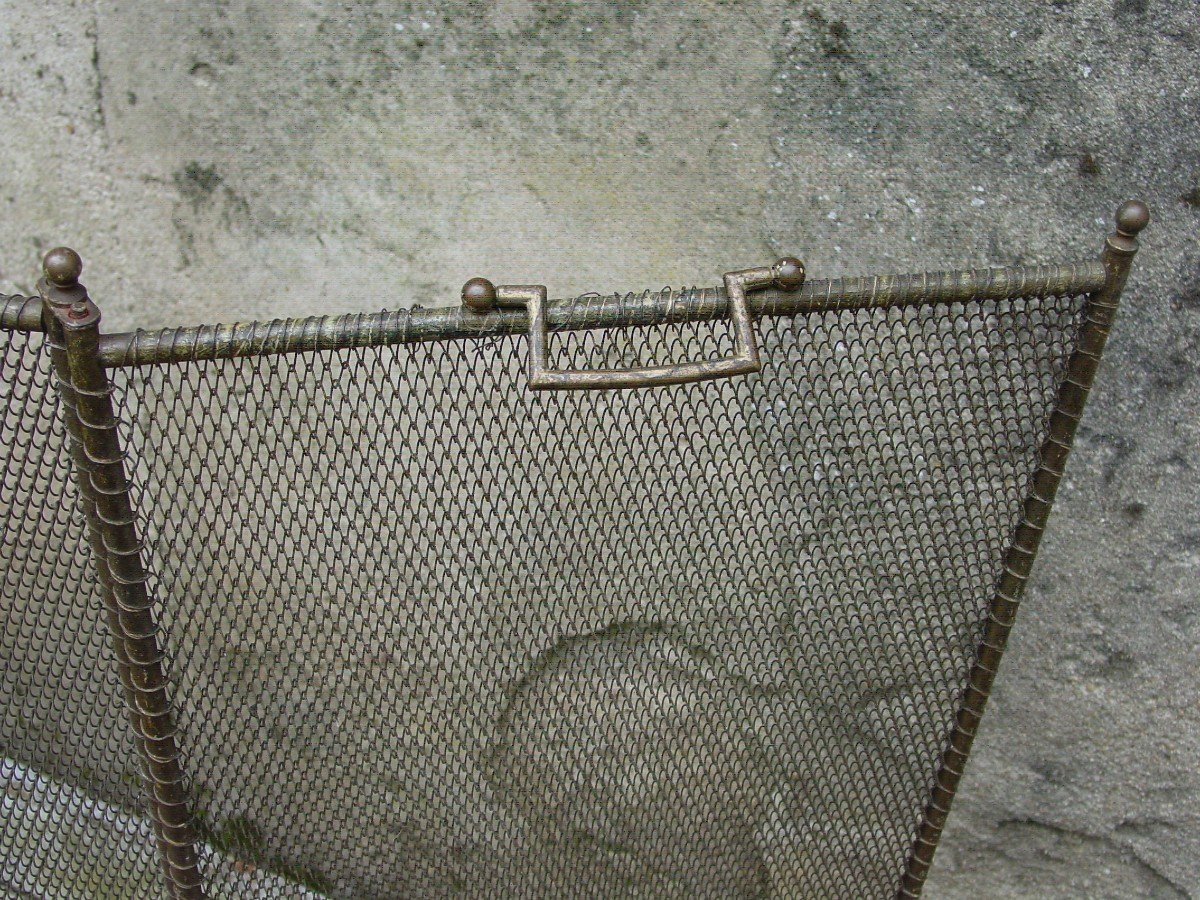 Large Firewall (h. 80 Cm.) In Patinated Iron-photo-2