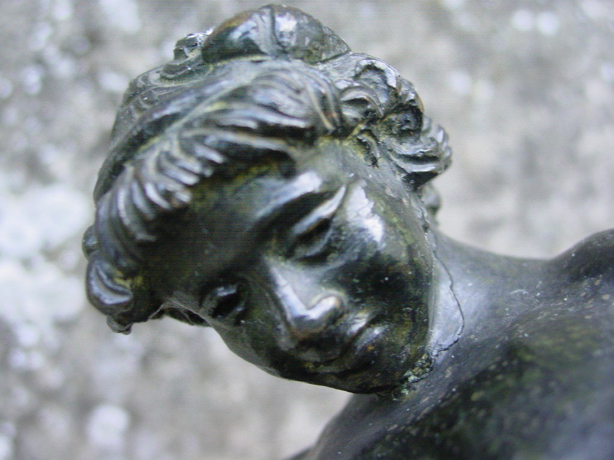 Bronze à l'Antique : Jeune Faune Ivre à l'Outre De Vin Musée de Naples-photo-6