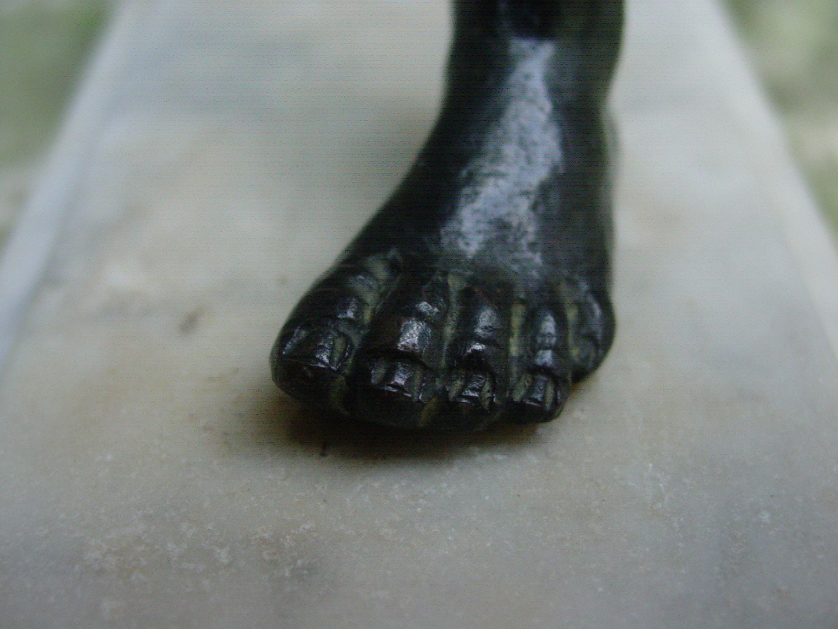 Bronze à l'Antique : Jeune Faune Ivre à l'Outre De Vin Musée de Naples-photo-7