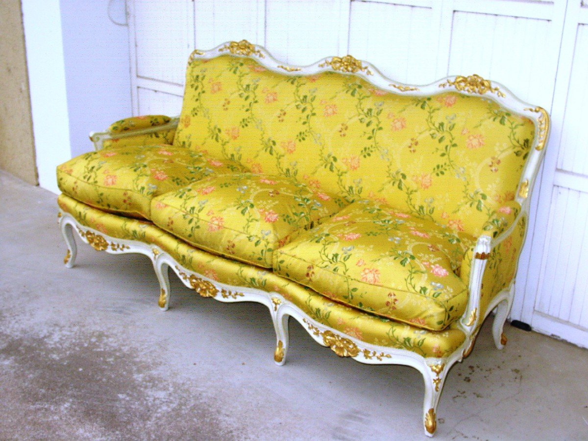 Louis XV Lacquered & Gilded Living Room Maison Dissidi-photo-2