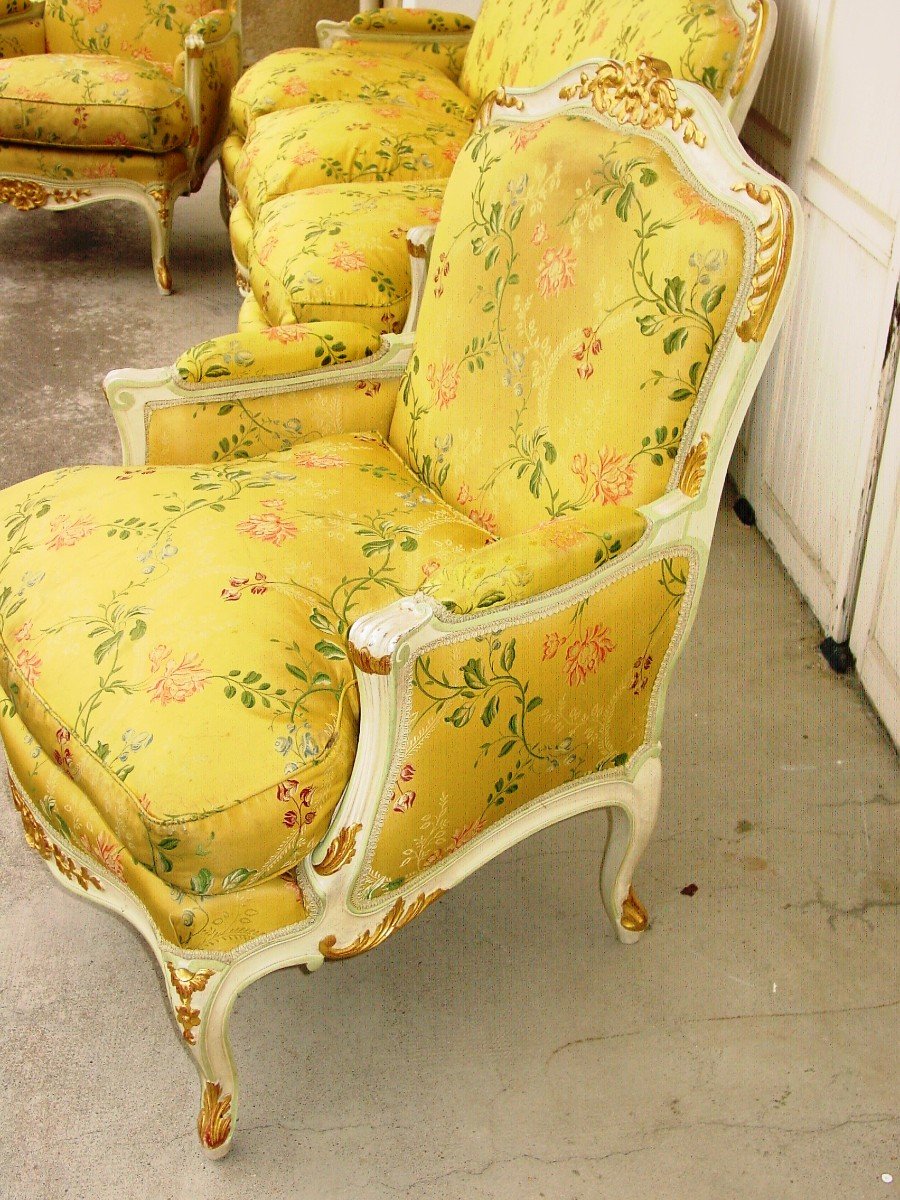 Louis XV Lacquered & Gilded Living Room Maison Dissidi-photo-1