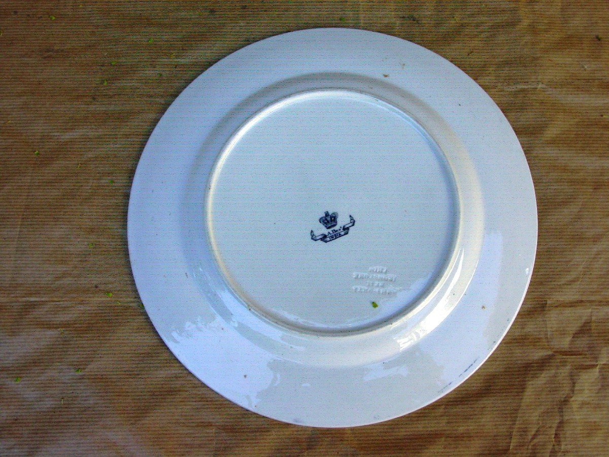 Assiette Ou Plat (27 Cm.)  Porcelaine Ashworth  Brothers Bleue Et Blanc-photo-1