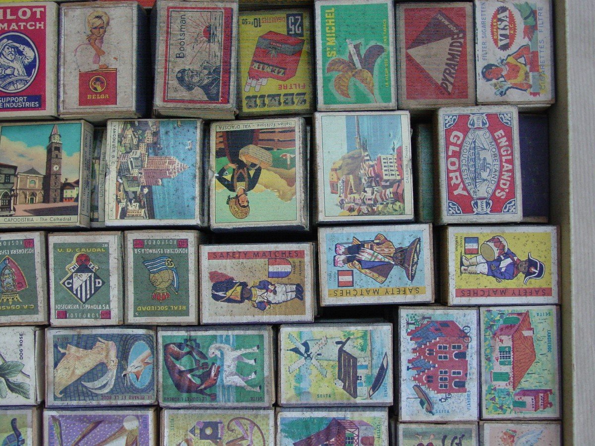 Collection Of More Than 250 Old Matchboxes-photo-5