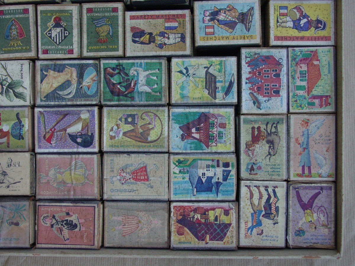 Collection Of More Than 250 Old Matchboxes-photo-6