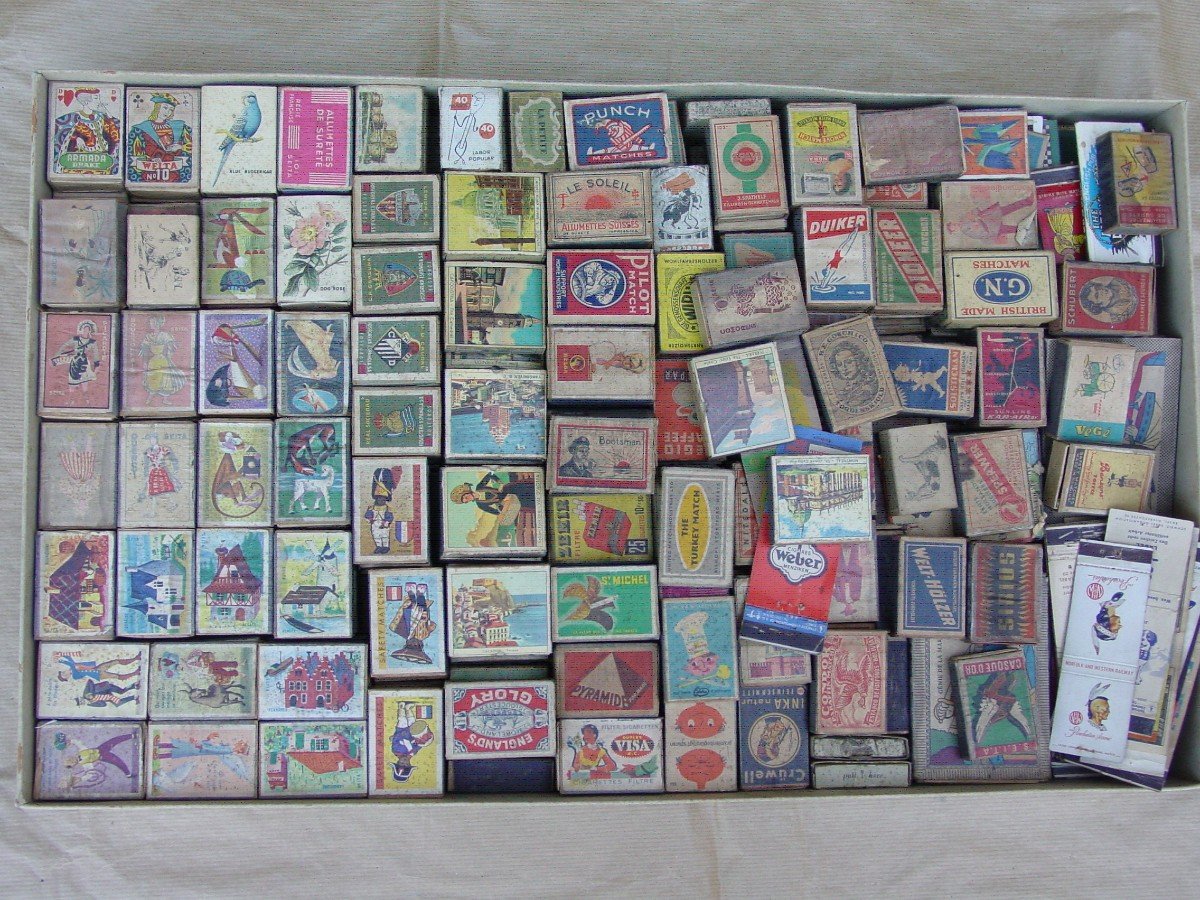 Collection Of More Than 250 Old Matchboxes